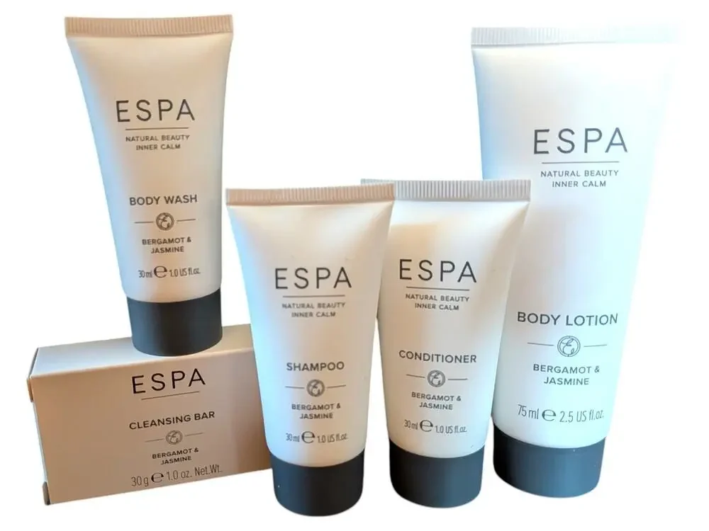 ESPA Bergamot & Jasmine Shampoo, Conditioner, Body Wash, Lotion, Bar Soap TRAVEL